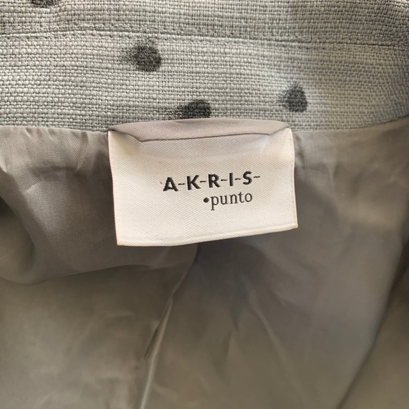 AKRIS Punto gray dotted wool blend jacket - Picture 8 of 10